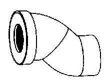 Nicoll PW coude de raccordement wc pivotant 90 mm - blanc