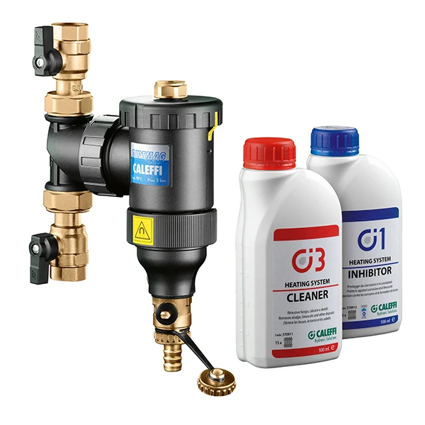 Caleffi 545 DirtMag Kit vuilafscheider FF 22 x 22 mm + cleaner & inhibitor