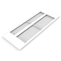 STELRAD Flatwire grille T33xL0400 Ral 9016 - Blanc signalisation