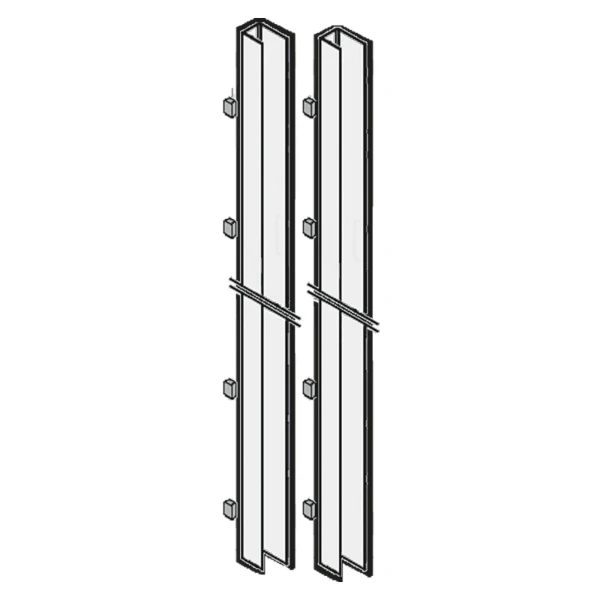 STELRAD Vertex afdekking consoles (set de 2 pieces) H1600 Ral 9016 - blanc signalisation
