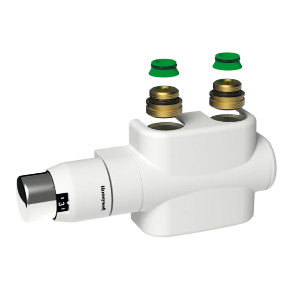 Stelrad design aansluitset recht - Ral 9016 Verkeerswit