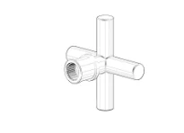 DORNBRACHT WSS Poignée 70 x 70 x 43 mm chromé