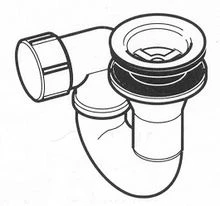 Geberit Standard PP siphon de douche 55 mm - chromé