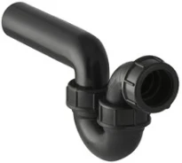 Geberit PE siphon 40 MM X 50 MM noir pe avec entrée et sortie horizontale
