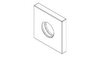 DORNBRACHT WSS Rosace 55 x 55 x 9 mm chromé