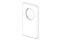 DORNBRACHT WSS Rosace pour douche(tte) 150 x 90 x 9,5 mm blanc mat