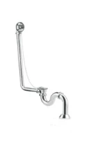 Cottage vidage bain chromé pour baignoire pose libre avec vidage baignoire,siphon 6/4,coude d'évacuation & rosace