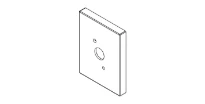 DORNBRACHT WSS Rosace 78 x 60 x 9 x Ø 14 mm chromé