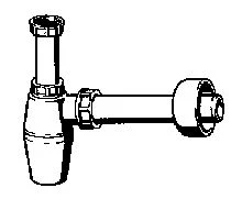OMP PP bekersifon 5/4 x 32 mm - wit