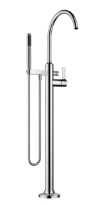 DORNBRACHT VAIA Mitigeur monocommande bain/douche avec tube vertical positionnement libre et garniture de douche platine
