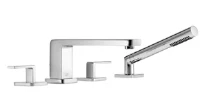 DORNBRACHT Lulu 4-gats badmengkr m rozetten v badrandmontage  chroom