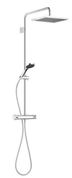 Dornbracht Symetrics Showerpipe avec robinet thermostatique douche sans douchette platina mat
