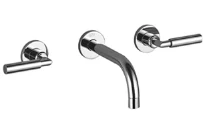 DORNBRACHT Tara. 3-gts wand mengkr vaste uitl. hendelgr 190mm platin