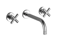 DORNBRACHT Tara. 3-gts wand mengkr vaste uitl. kruisgr 240mm platin