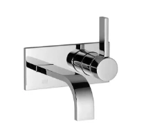 DORNBRACHT MEM Mitigeur monocommande de lavabo mural sur plaque de recouvrement sans garniture d’écoulement Dark Platinum matt