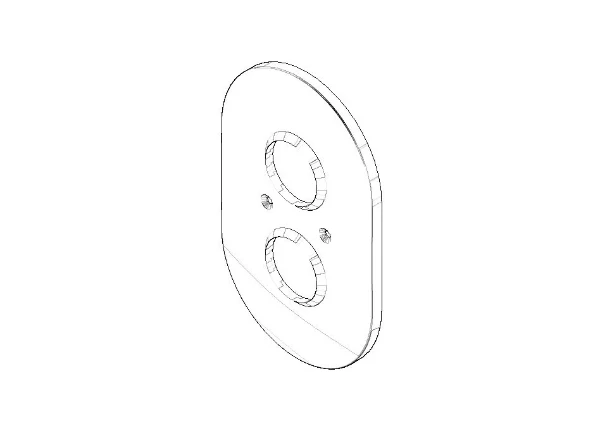DORNBRACHT WSS Cache avec réglage du débit 151 x 241 x 16 mm chromé
