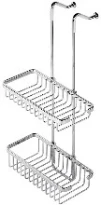 Geesa Basket panier de douche double modèle suspendu - chromé