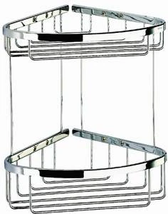 Geesa Basket panier de douche grand modèle en coin - chromé