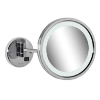 GEESA Mirror Cosmetic LED miroir à barbe, un bras orientable, 3x grossisant, ø 215 mm