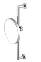 GEESA Mirror Cosmetic Miroir à barbe sur barre verticale, 3x grossisant, ø 190 mm