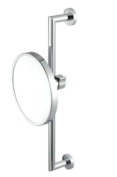 GEESA Mirror Cosmetic Miroir à barbe sur barre verticale, 3x grossisant, ø 190 mm