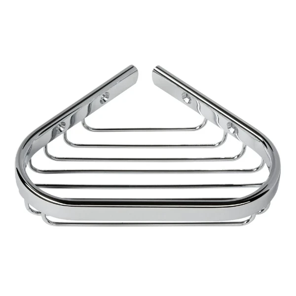 Geesa Basket zeephouder 150 x 115 x 30 mm - chroom - hoekmodel eenvoudig model
