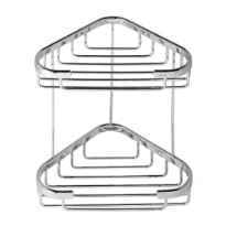 Geesa Basket panier en coin douche 175 - 175 o 270  chromé double modèle medium