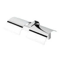 PORTE PAPIER DOUBLE GEESA WYNK chromé avec couvercle