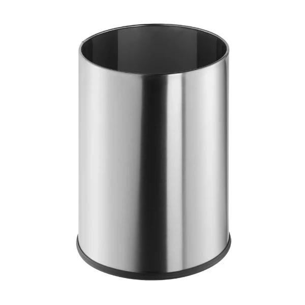GEESA Hotel Corbeille à papier 9 L, Acier Inox satiné