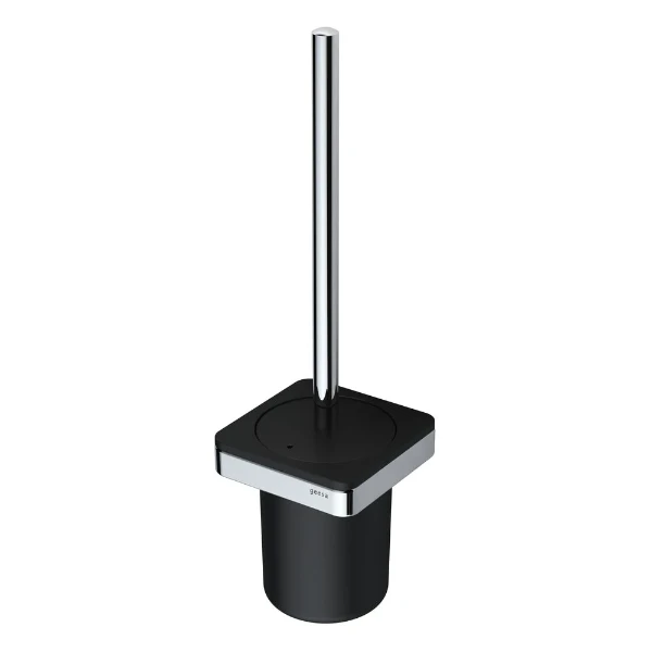 GEESA Frame Brosse de WC et support Noir / Chromé