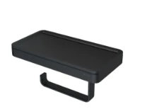 Geesa Frame porte-rouleau avec tablette noir / noir