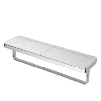 Geesa Frame porte-serviette avec tablette blanc / chromé