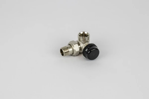 Begetube thermostatiseerbare dubbel haakse radiatorkraan Links 1/2 x EK3/4 - instelbare Kv-waarden