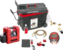 ROTHENBERGER ROcaddy 120 digitaal: universele set voor evacueren en vullen met ROcool 600