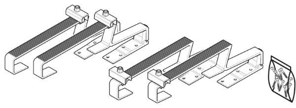 Bulex HelioSet Montagebeugels voor standaard dakpannen - 1 paneel (4 stuks)