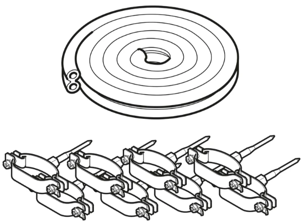 Bulex Tube double et cuivre pré-isolé (Ø 8/10 mm) avec câble sonde (2x0,5mm²) - longueur = 20 M.