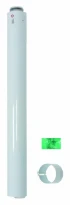 Bulex RGA concentrique PP/acier allonge (longueur 1000mm) 60/100 mm