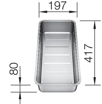 PANIER AMOVIBLE BLANCO inox pour cuves à sous-monter (KSM)