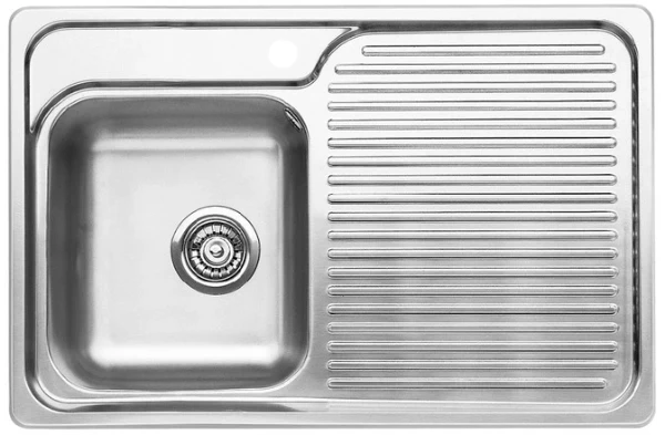 EVIER A ENCASTRER BLANCO CLASSIC 40 S 780 MM - 510 MM o inox 1 cuve egouttoir a droite satine