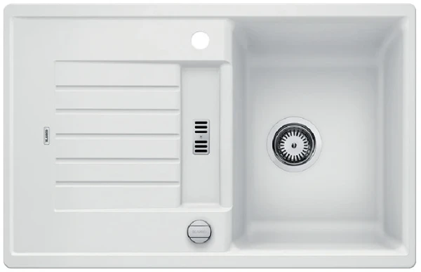 EVIER A ENCASTRER BLANCO ZIA 45 S 860 - 500 o blanc silgranit clean 1 cuve réversible egouttoir-incl.acces.-automatique