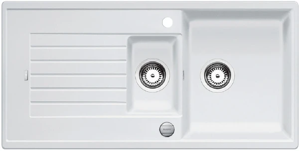 EVIER A ENCASTRER BLANCO ZIA 6 S 1000 - 500 o blanc silgranit clean automatique 1+1/2 cuve a/egouttoir reversible-avec cuvette