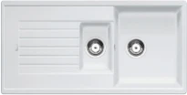 Blanco Zia 6 S évier encastrable blanc manuel 1000 - 500 o silgranit clean 1 + 1/2 bac avec égouttage -réversible -avec panier amovible