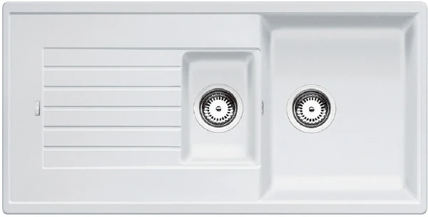 Blanco Zia 6 S évier encastrable blanc manuel 1000 - 500 o silgranit clean 1 + 1/2 bac avec égouttage -réversible -avec panier amovible