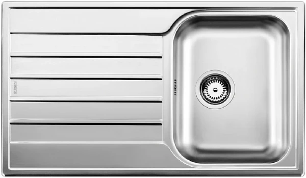 EVIER A ENCASTRER BLANCO LIVIT 45 S SALTO 860 - 500 o inox 1 cuve réversible egouttoir-satine incl.acces. + vid.autom.