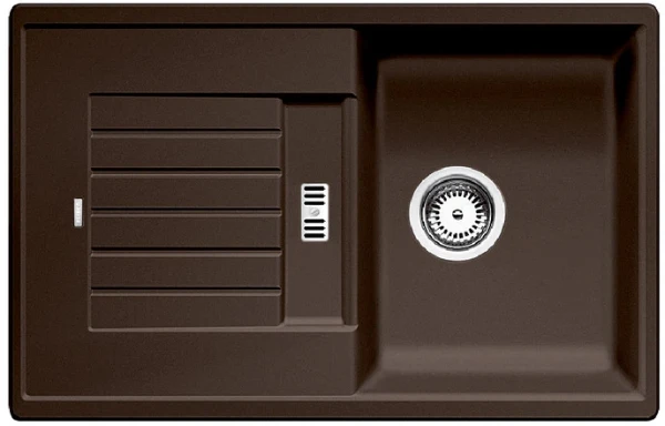 EVIER A ENCASTRER BLANCO ZIA 45 S 860 - 500 o caffe silgranit clean 1 cuve réversible egouttoir-incl.acces.-manuelle