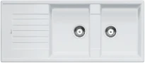 Blanco Zia 8 S évier encastrable blanc manuel 1160 - 500 o silgranit clean 2 bacs avec égouttage -réversible