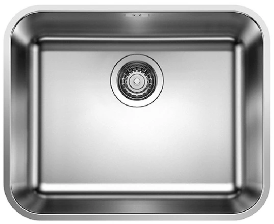 ONDERBOUW SPOELTAFEL BLANCO SUPRA 500-U 1 bak 500 MM - 400 MM o 175 MM ! inox satijnglans met manuele lediging 3 1/2"