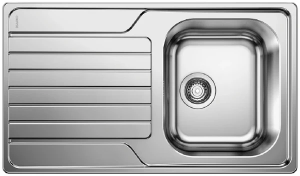 Blanco Dinas inb spoeltafel omkeerb incl garnituur rvs 18/10 45S 86x50cm