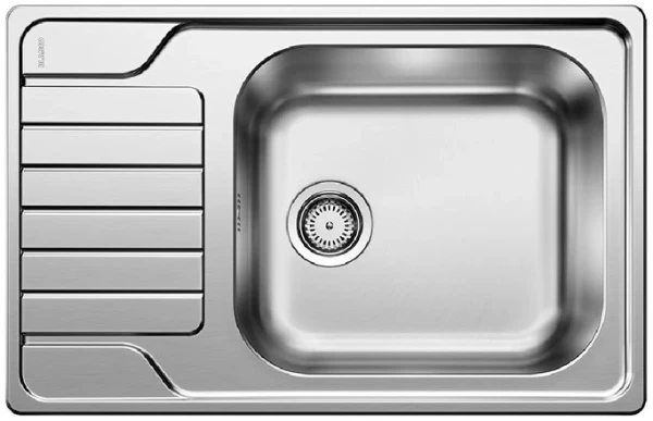 Blanco Dinas inb spoeltafel omkeerb incl garnituur rvs 18/10 XL 6S compact 78x50cm