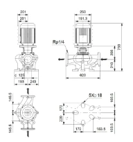 Grundfos In-line pompe TPE 125-80/4 A-F-A-BQQE-JWA